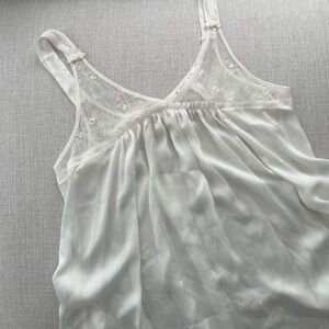 Oscar de la renta white babydoll night mini dress